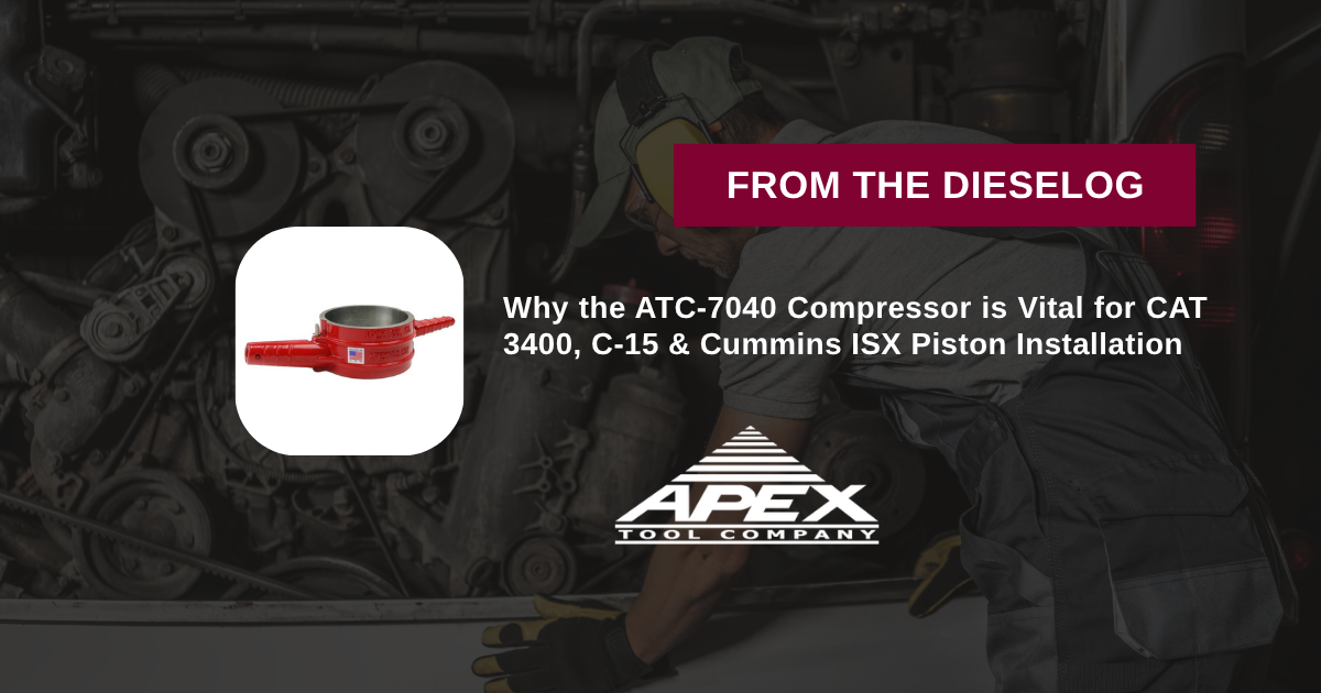 ATC-7040 PT-7040 5.4 Inch Heavy Duty Piston Ring Compressor Tool for Caterpillar 3400 C-15 and Cummins ISX